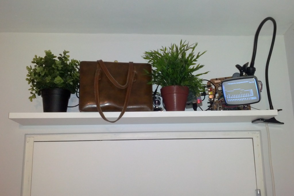 On the shelf.